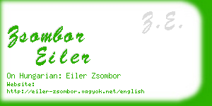 zsombor eiler business card